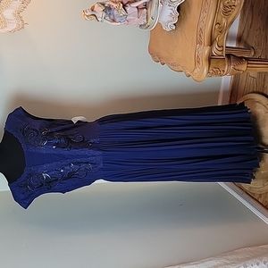 Reba navy embellished maxi dress